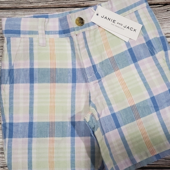 Janie and Jack Plaid Shorts NWT - Picture 3 of 4
